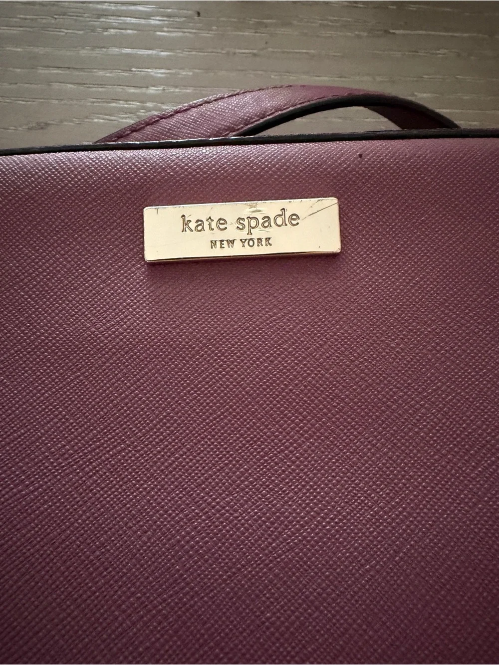 kate spade mauve-pink Saffiano leather crossbody bag and zip wallet